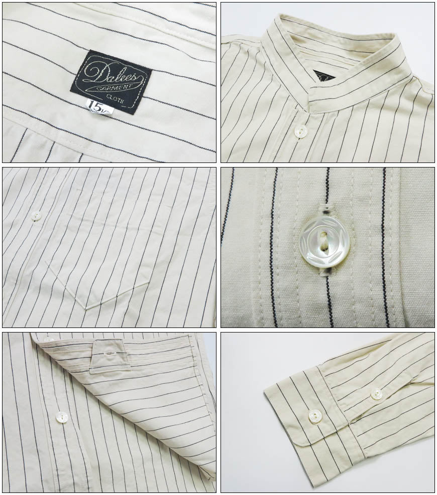 DALLES & CO ダリーズ＆コー King Field.A 長袖 ホワイトストライプ シャツ デラックスウェア DELUXEWARE 【2025年秋冬新作】