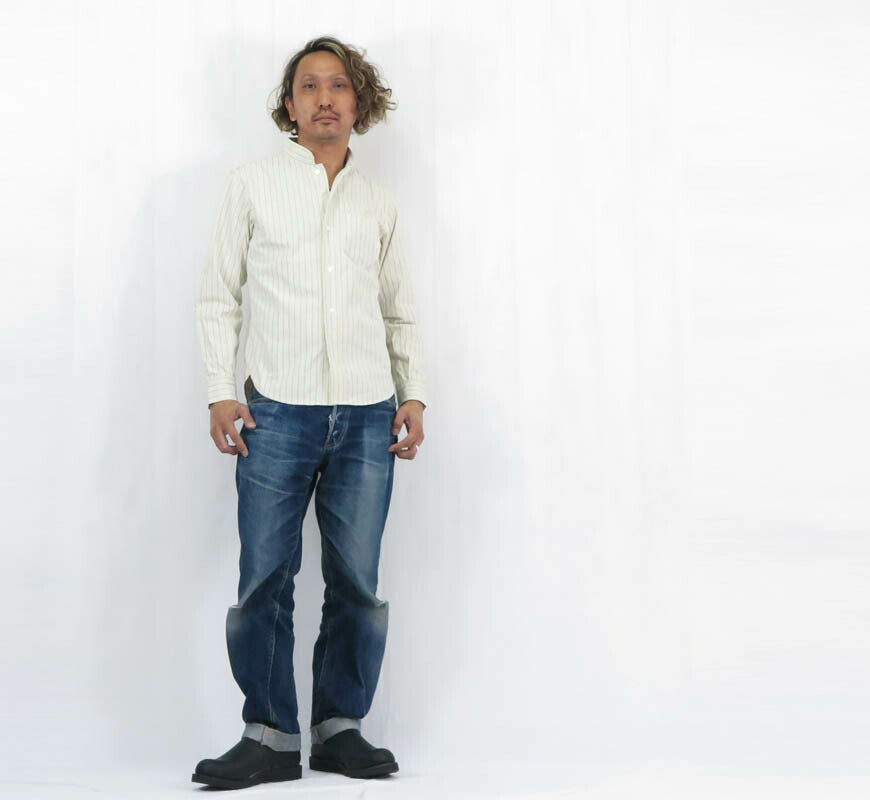 DALLES & CO ダリーズ＆コー King Field.A 長袖 ホワイトストライプ シャツ デラックスウェア DELUXEWARE 【2025年秋冬新作】