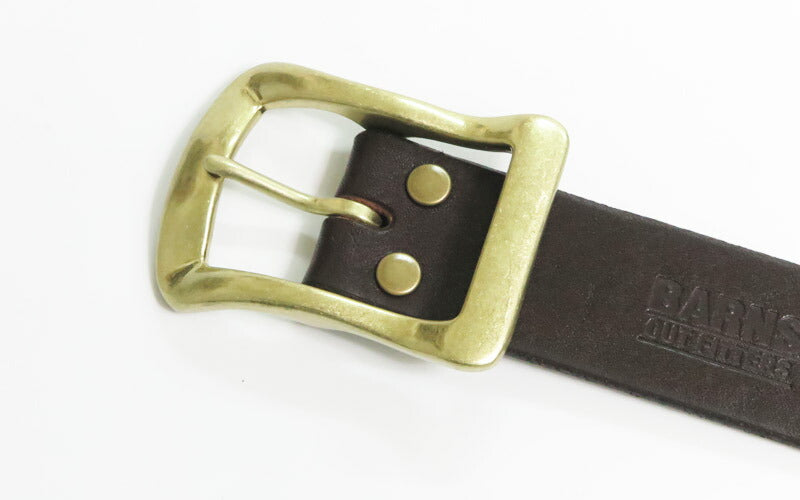 バーンズ BARNS ビッグバックル 40ｍｍレザー ベルト 栃木レザー製 LE-3055 【2025年秋冬新作】