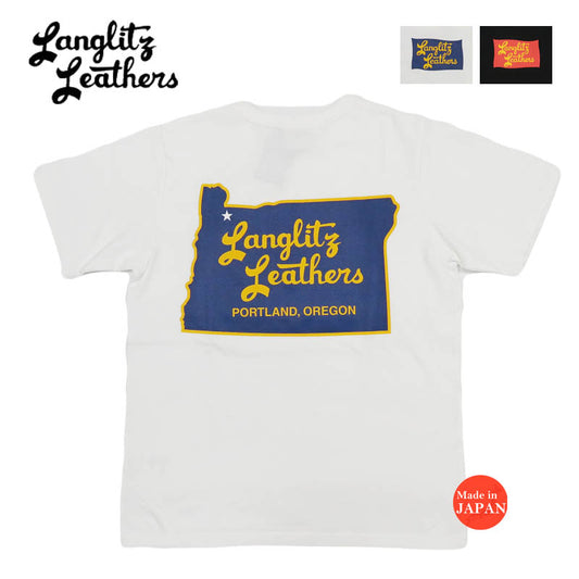ラングリッツレザーズ Langlitz Leathers 半袖 Tシャツ ロゴプリント 日本製 LLC-003 LL313【2026年春夏新作】