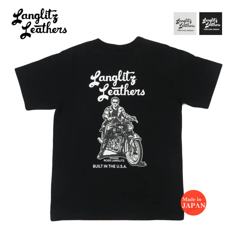 ラングリッツレザーズ Langlitz Leathers 半袖 Tシャツ ロゴプリント ヴェロセット 日本製 LLC-003 LL314【2026年春夏新作】