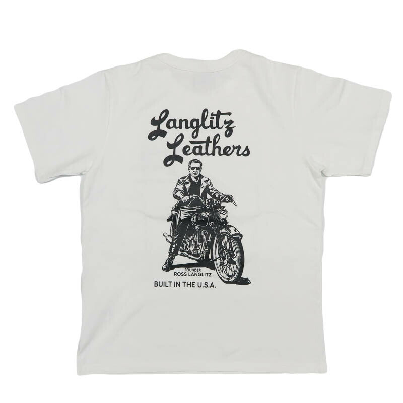 ラングリッツレザーズ Langlitz Leathers 半袖 Tシャツ ロゴプリント ヴェロセット 日本製 LLC-003 LL314【2026年春夏新作】