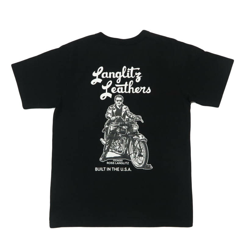 ラングリッツレザーズ Langlitz Leathers 半袖 Tシャツ ロゴプリント ヴェロセット 日本製 LLC-003 LL314【2026年春夏新作】