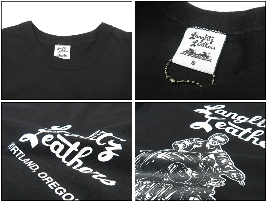 ラングリッツレザーズ Langlitz Leathers 半袖 Tシャツ ロゴプリント ヴェロセット 日本製 LLC-003 LL314【2026年春夏新作】