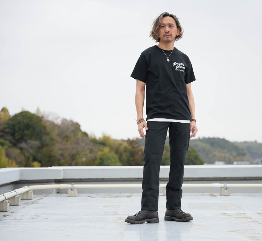 ラングリッツレザーズ Langlitz Leathers 半袖 Tシャツ ロゴプリント ヴェロセット 日本製 LLC-003 LL314【2026年春夏新作】