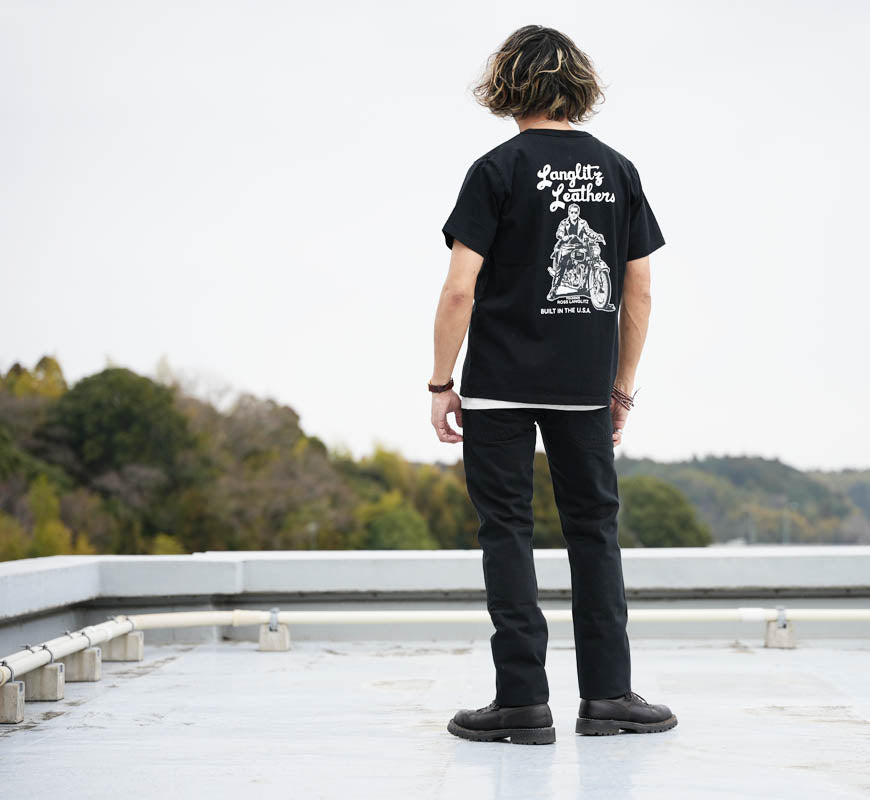 ラングリッツレザーズ Langlitz Leathers 半袖 Tシャツ ロゴプリント ヴェロセット 日本製 LLC-003 LL314【2026年春夏新作】