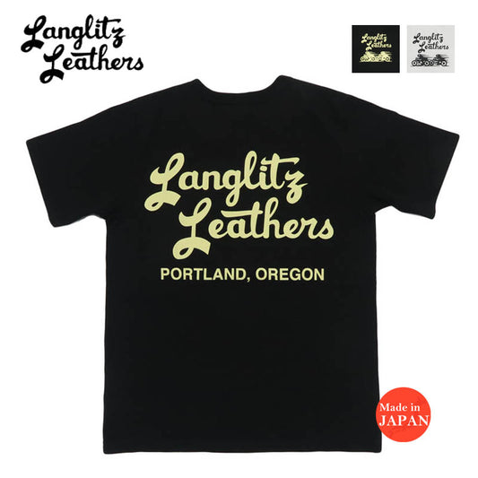 ラングリッツレザーズ Langlitz Leathers 半袖 Tシャツ Type-A BIGロゴプリント 日本製 LLC-003 TYPE A-Big Logo【2026年春夏新作】