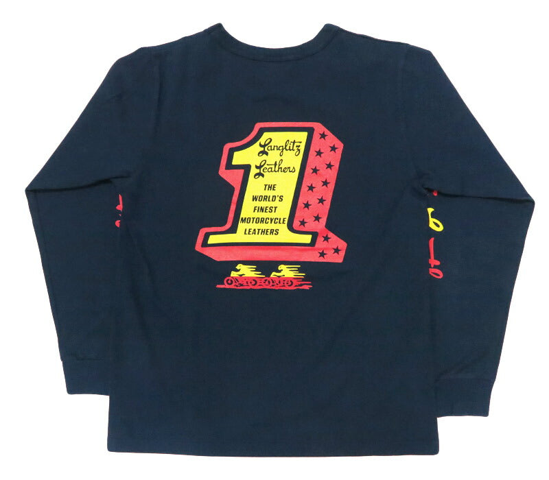ラングリッツレザーズ Langlitz Leathers 長袖 Tシャツ ロゴプリント 日本製 LLC-004 LL310【2025年秋冬新作】