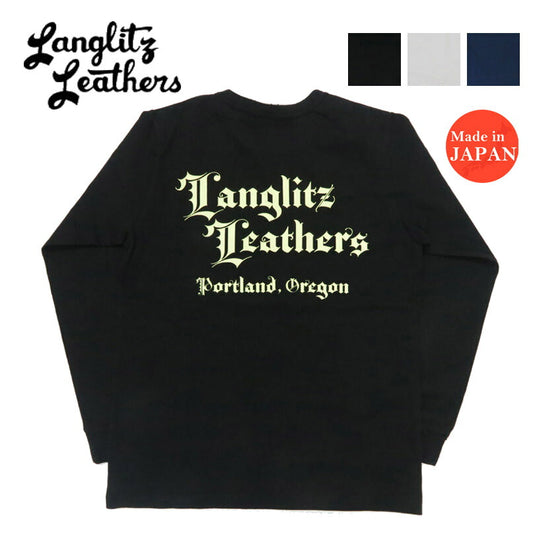 ラングリッツレザーズ Langlitz Leathers 長袖 Tシャツ ロゴプリント 日本製 LLC-004 LL311【2025年秋冬新作】