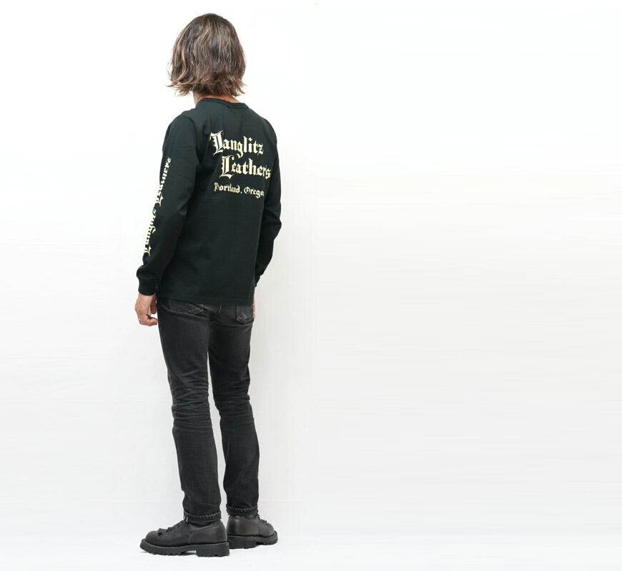 ラングリッツレザーズ Langlitz Leathers 長袖 Tシャツ ロゴプリント 日本製 LLC-004 LL311【2025年秋冬新作】