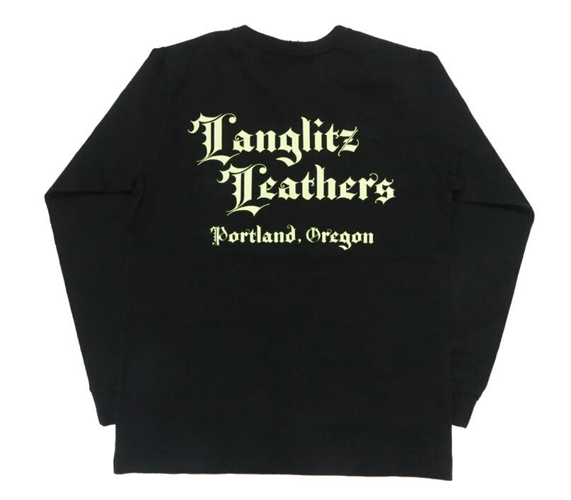 ラングリッツレザーズ Langlitz Leathers 長袖 Tシャツ ロゴプリント 日本製 LLC-004 LL311【2025年秋冬新作】