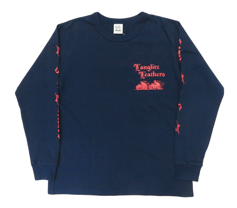 ラングリッツレザーズ Langlitz Leathers 長袖 Tシャツ ロゴプリント 日本製 LLC-004 LL311【2025年秋冬新作】