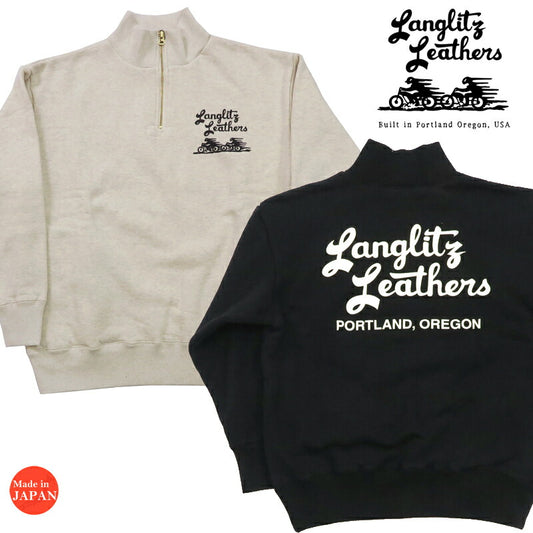 ラングリッツレザーズ Langlitz Leathers ハーフジップ スウェット Sweat Shirt LLC-010 TypeA 【2024-25年秋冬新作】