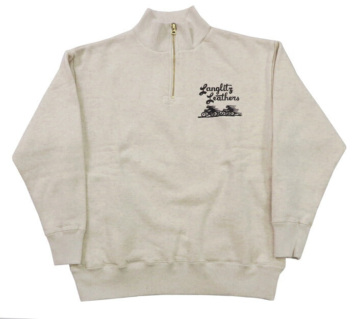 ラングリッツレザーズ Langlitz Leathers ハーフジップ スウェット Sweat Shirt LLC-010 TypeA 【2024-25年秋冬新作】