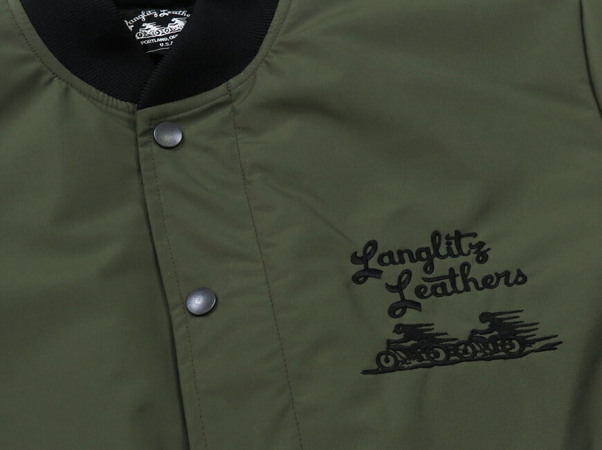 ラングリッツレザーズ Langlitz Leathers 長袖 Breathatec ブリザテック コーチ ジャケット 胸ロゴ刺繍 LLJ-001-Type-A 【2024-25年秋冬新作】