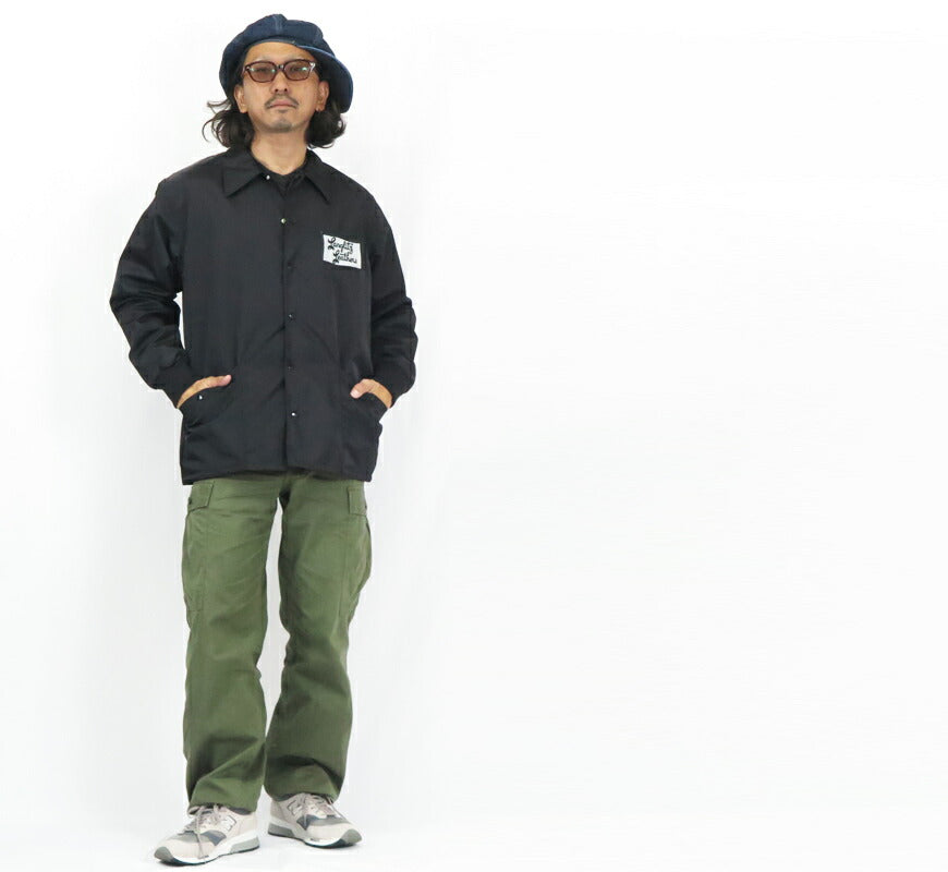 ラングリッツレザーズ Langlitz Leathers ヘビーナイロンツイル ウインドブレーカー LLJ-003 Type-A Flag Patch コーチジャケット 【2024-25年秋冬新作】