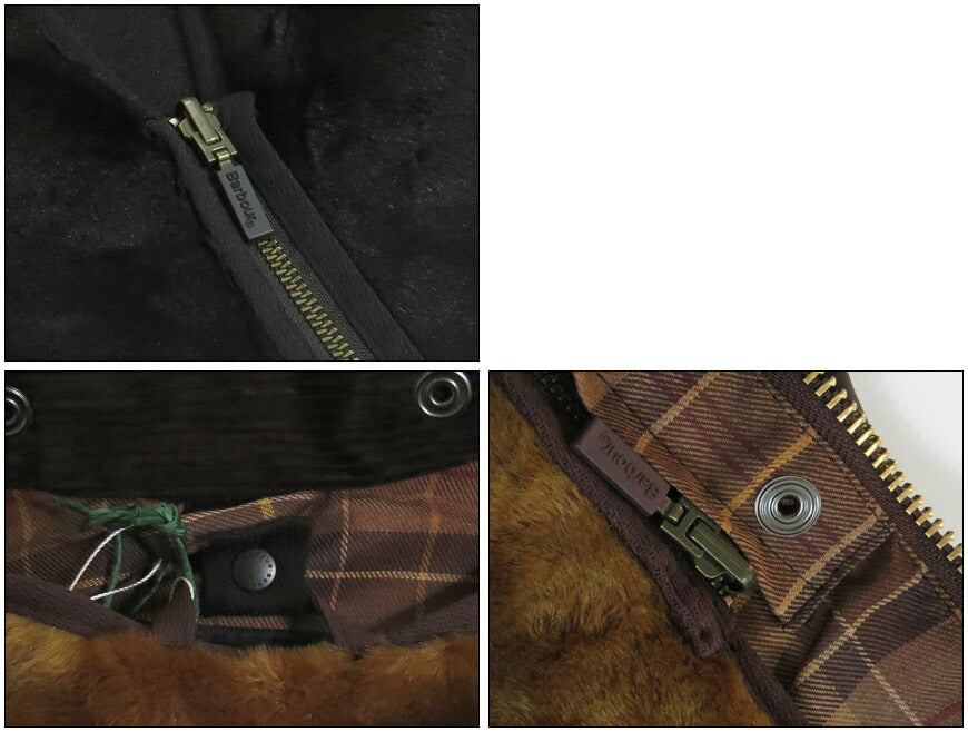 Barbour バブアー フロントジップ ファー ライナー ベスト レギュラーフィット BEDALE / BEAUFORT用 MLI004 【2025年秋冬新作】