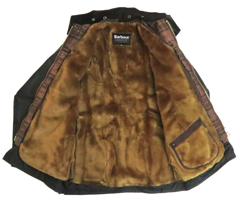 Barbour バブアー フロントジップ ファー ライナー ベスト レギュラーフィット BEDALE / BEAUFORT用 MLI004 【2025年秋冬新作】