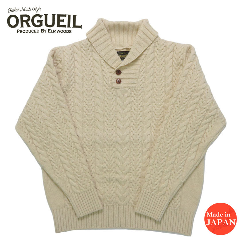ORGUEIL オルゲイユ アランニット セーター ウール100% Aran Sweater OR-9108 【2025年秋冬新作】