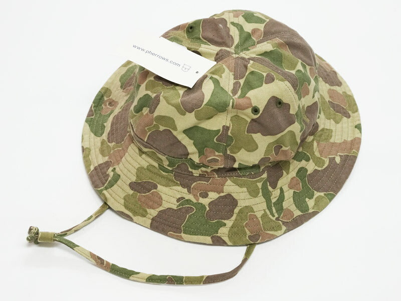 フェローズ Pherrow's U.S.NAVY ミリタリー ジャングルハット 迷彩/カモフラ/ベージュ/デニム PJH1 【2025年秋冬新作】