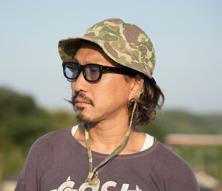 フェローズ Pherrow's U.S.NAVY ミリタリー ジャングルハット 迷彩/カモフラ/ベージュ/デニム PJH1 【2025年秋冬新作】