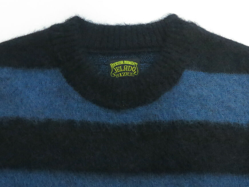 JELADO ジェラード クルーネック ボーダー モヘア セーター Lithium モヘヤ RG13839 【2025年秋冬新作】