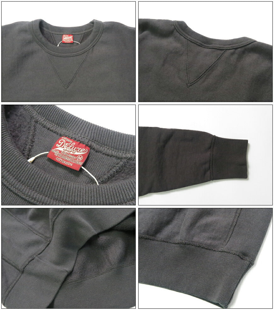 デラックスウェア DELUXEWARE クルーネック スウェット シンプル 1940sサイドパネルスウェットシャツ RVW-RV【2025年秋冬新作】