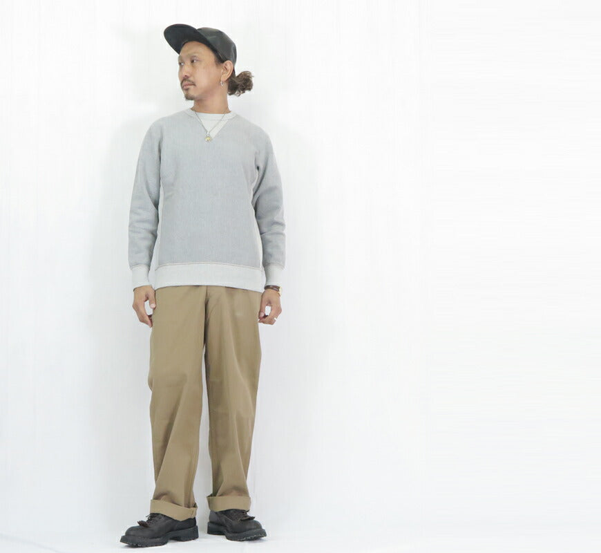 デラックスウェア DELUXEWARE クルーネック スウェット シンプル 1940sサイドパネルスウェットシャツ RVW-RV【2025年秋冬新作】