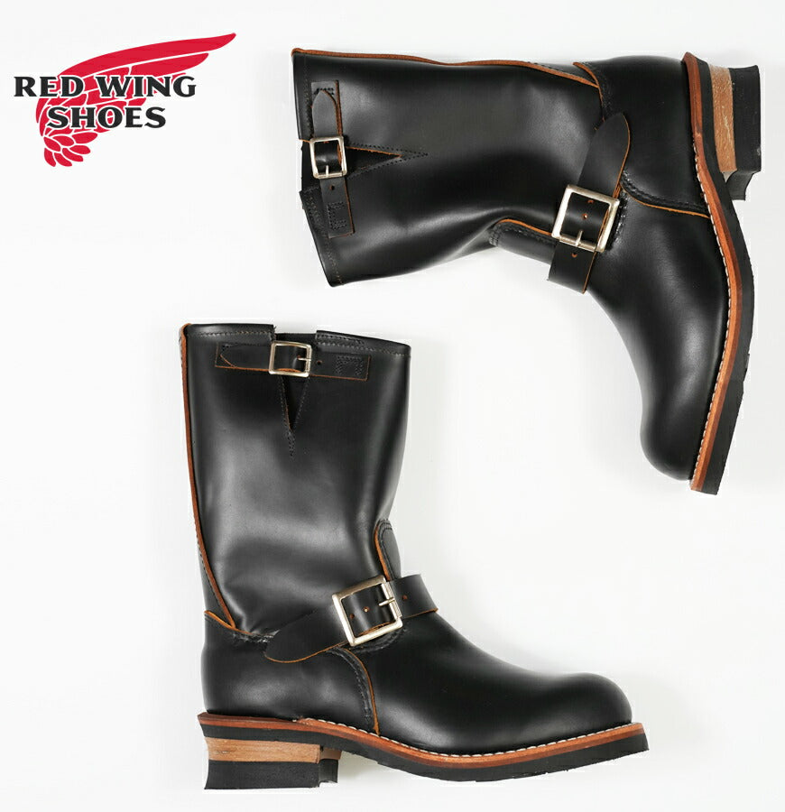 REDWING レッドウィング エンジニアブーツ Black "Klondike" ストーブパイプ ノン・スティールトゥ 茶芯 Dワイズ 11インチ Engineer Stovepipe Style No.2966 【2025年秋冬新作】