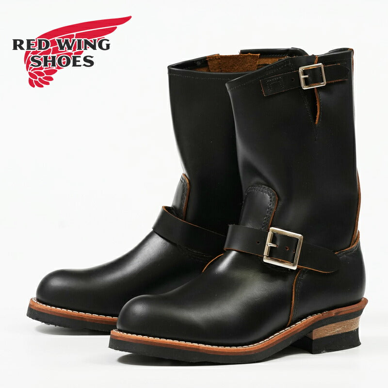 REDWING レッドウィング エンジニアブーツ Black "Klondike" ストーブパイプ ノン・スティールトゥ 茶芯 Dワイズ 11インチ Engineer Stovepipe Style No.2966 【2025年秋冬新作】