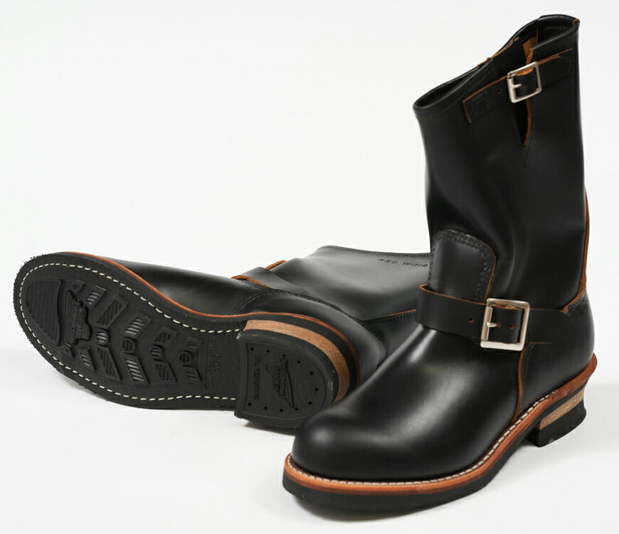 REDWING レッドウィング エンジニアブーツ Black "Klondike" ストーブパイプ ノン・スティールトゥ 茶芯 Dワイズ 11インチ Engineer Stovepipe Style No.2966 【2025年秋冬新作】