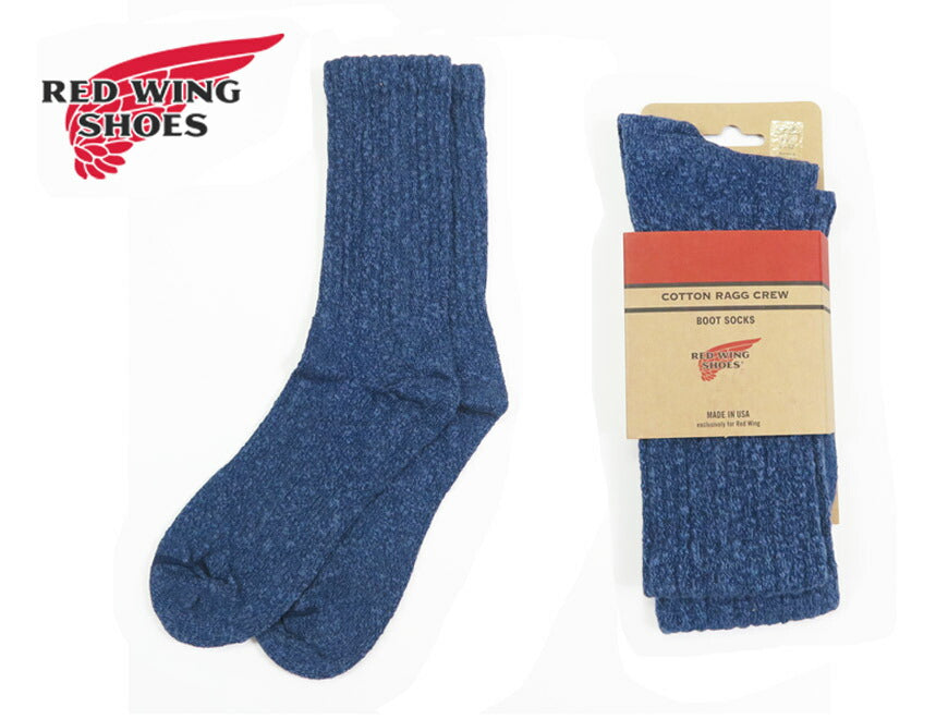 REDWING レッドウィング コットンブレンド ラグクルー ブーツソックス 靴下 Cotton Blend Ragg Crew Over-dyed STYLE NO.97370【2025年秋冬新作】