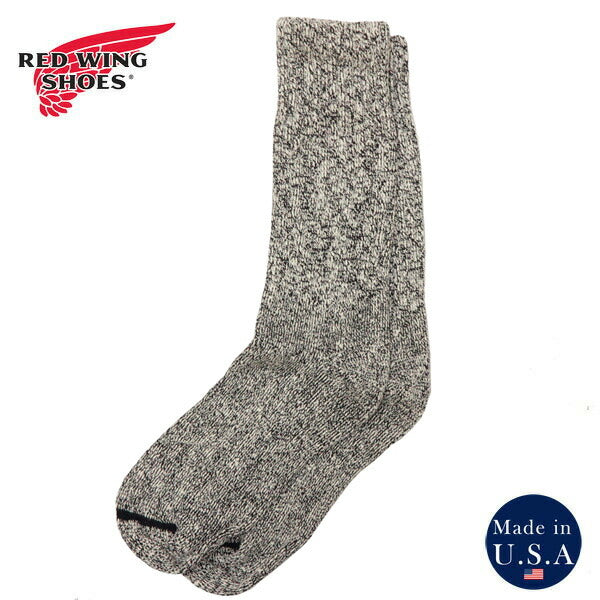 REDWING レッドウィング コットンラグ クルーソックス ブラック ブーツソックス 靴下 STYLE NO.97644 【2026年春夏新作】