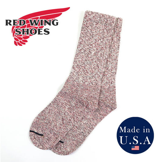 REDWING レッドウィング コットンブレンド ラグクルー ホットバーガンディー ブーツソックス 靴下 Cotton Blend Ragg Crew STYLE NO.97657【2025年秋冬新作】
