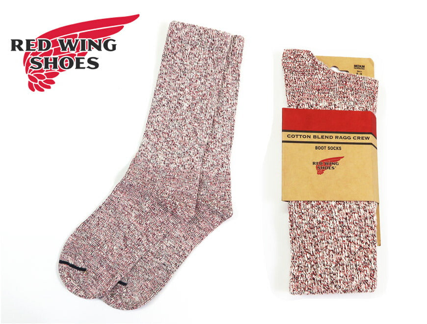 REDWING レッドウィング コットンブレンド ラグクルー ホットバーガンディー ブーツソックス 靴下 Cotton Blend Ragg Crew STYLE NO.97657【2025年秋冬新作】