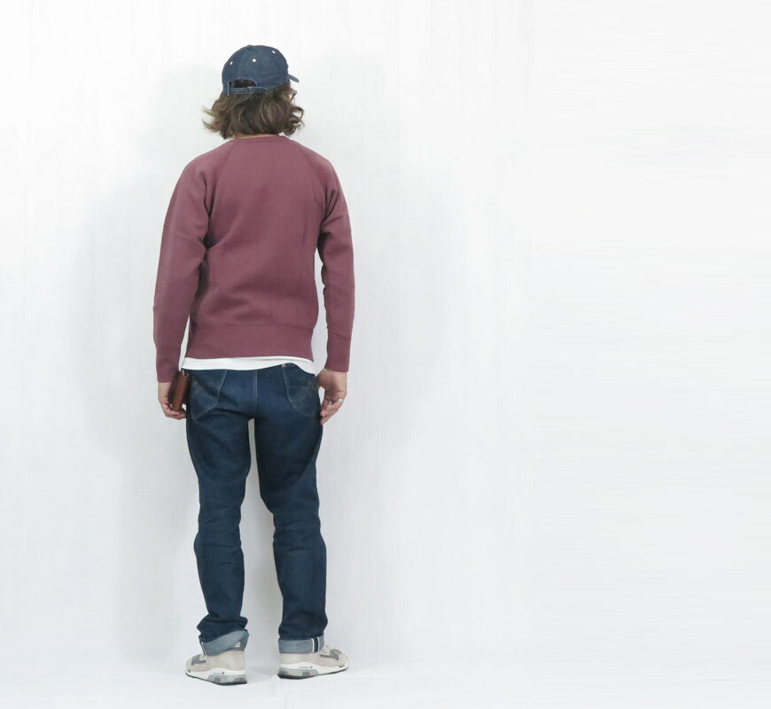 デラックスウェア DELUXEWARE ラグランスリーブ クルーネック スウェット 14ozミディアムニット ユニオンスペシャル "PENN STATE" S204-07【2025年秋冬新作】