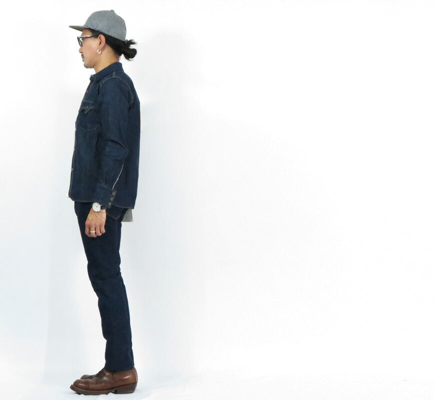 サムライジーンズSAMURAIJEANSジーンズS511AX新・511モデルスリムテーパード18oz藍+サムライコットンセルビッチデニムワンウォッシュジーパン【2021-22年秋冬新作】