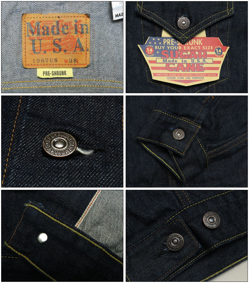 SUGARCANEシュガーケーンMadeInU.S.A14oz.デニムジャケットサードタイプNOSコーンデニムSC11967US【2023年春夏新作】