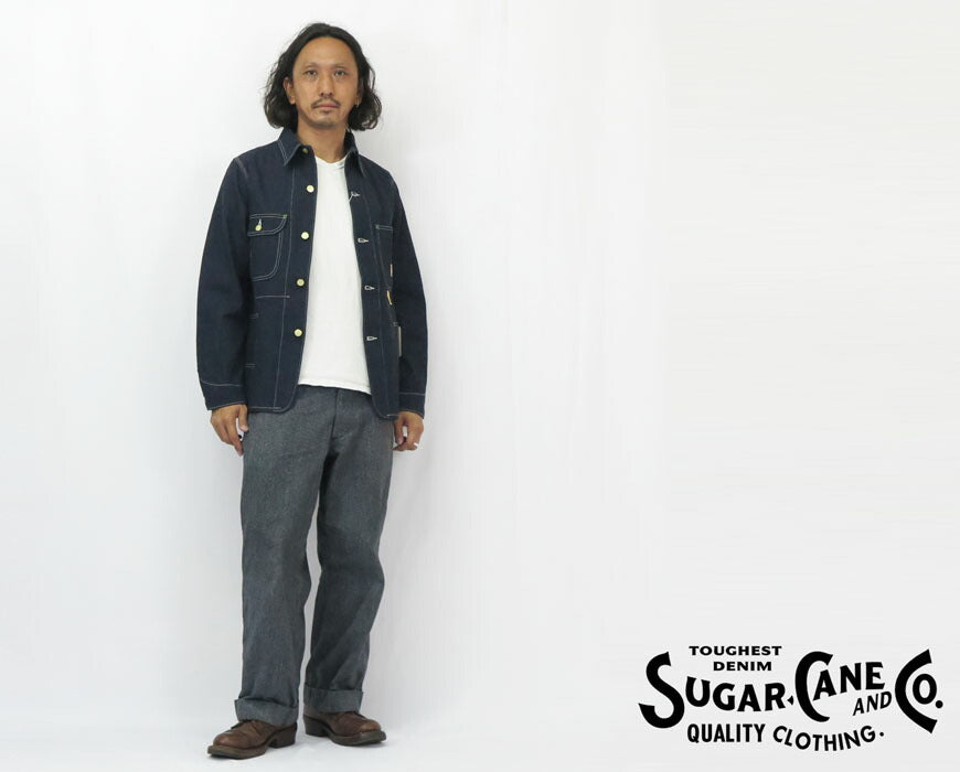 SUGAR CANE シュガーケーン 11oz ブルーデニム ワークコート カバーオール SC15655【2024-25年秋冬新作】