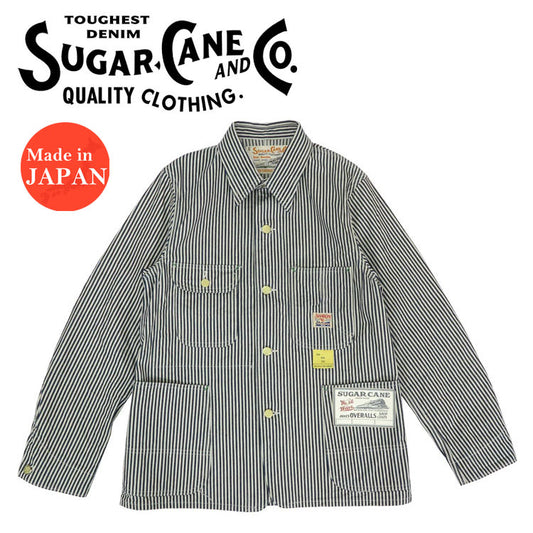 SUGAR CANE シュガーケーン 11oz ヒッコリーストライプ ワークコート カバーオール SC15656【2024-25年秋冬新作】