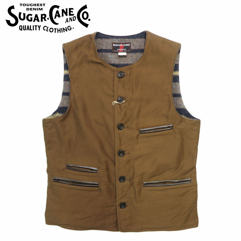 シュガーケーン  SUGAR CANE モールスキンベスト FICTION ROMANCE 9.5oz. MOLESKIN VEST SC15832 【2025年秋冬新作】