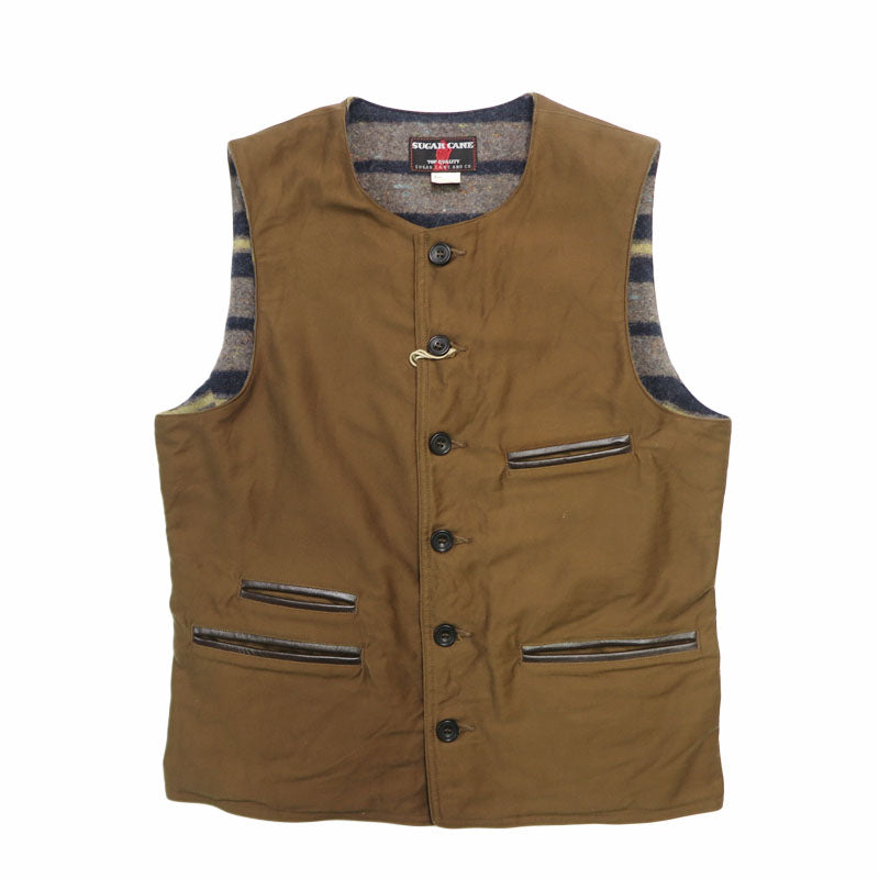 シュガーケーン  SUGAR CANE モールスキンベスト FICTION ROMANCE 9.5oz. MOLESKIN VEST SC15832 【2025年秋冬新作】