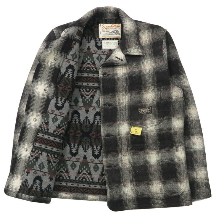 SUGAR CANE シュガーケーン コットンチェック / ウールブランケット ワーク ジャケット SC15843 【2025年秋冬新作】