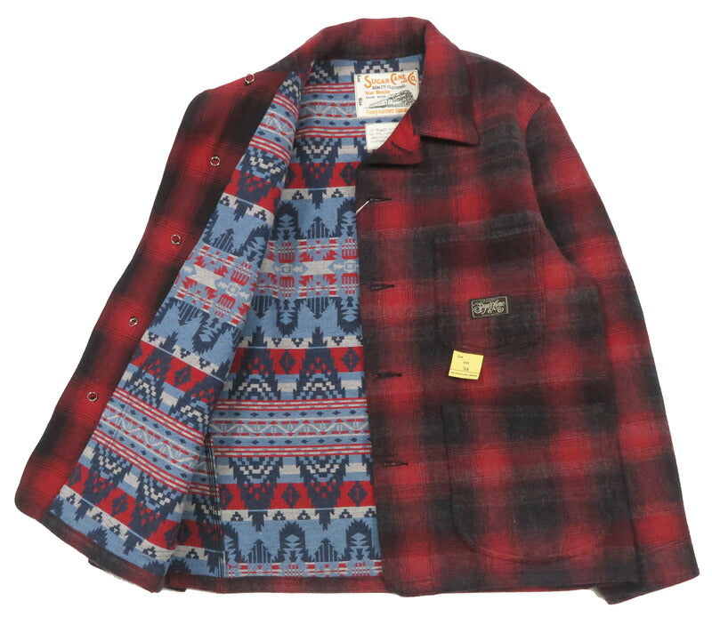 SUGAR CANE シュガーケーン コットンチェック / ウールブランケット ワーク ジャケット SC15843 【2025年秋冬新作】