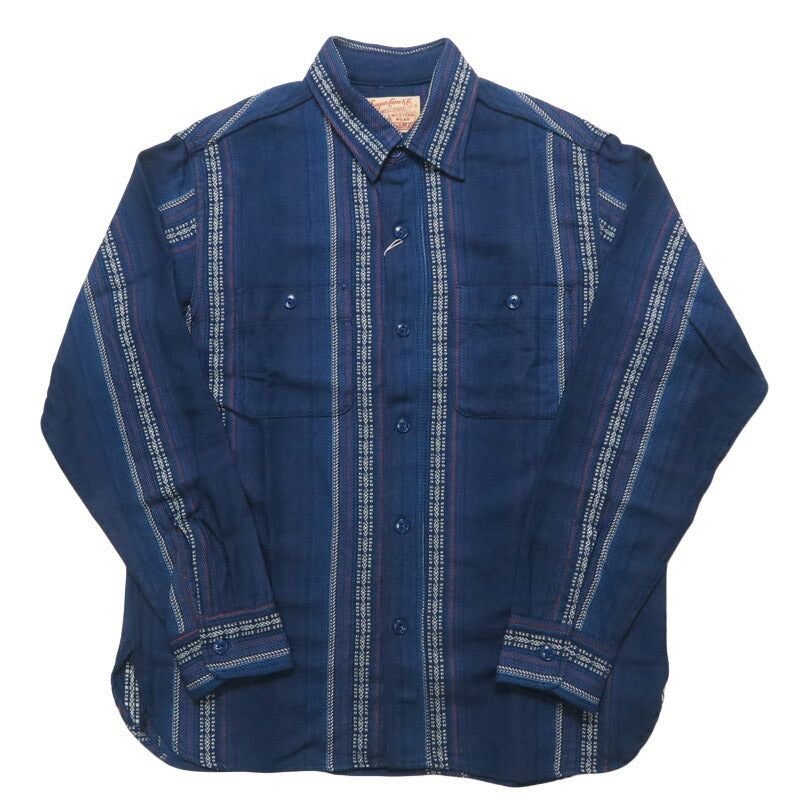 シュガーケーン SUGAR CANE 長袖 ネイティブアメリカン ワーク シャツ NATIVE AMERICAN INDIGO DOBBY WORK SHIRT SC29579 【2025年秋冬新作】