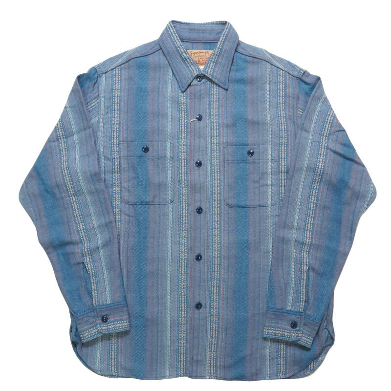 シュガーケーン SUGAR CANE 長袖 ネイティブアメリカン ワーク シャツ NATIVE AMERICAN INDIGO DOBBY WORK SHIRT SC29579 【2025年秋冬新作】