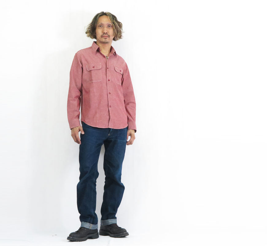 シュガーケーン SUGAR CANE 長袖 レッドシャンブレーシャツ ワークシャツ RED CHAMBRAY WORK SHIRT SC29682 【2026年春夏新作】