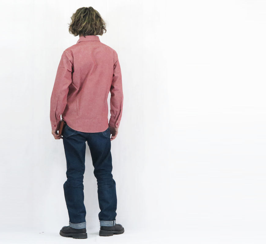 シュガーケーン SUGAR CANE 長袖 レッドシャンブレーシャツ ワークシャツ RED CHAMBRAY WORK SHIRT SC29682 【2026年春夏新作】