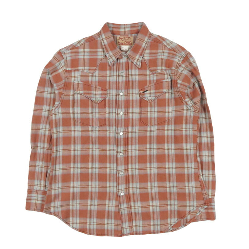 シュガーケーン SUGAR CANE ヘリンボーン チェック柄ウエスタンシャツ WASHER HERRINGBONE CHECK WESTERN SHIRT SC29687　【2026年春夏新作】