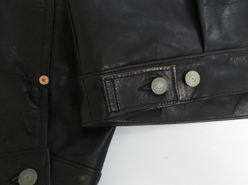 SUGAR CANE シュガーケーン ブラックホースハイド レザージャケット 2nd 1953モデル ボーダーウールブランケット裏地 馬革 茶芯 SC80681 【2025年秋冬新作】